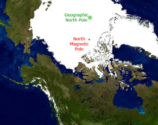 Does Santa Claus Live At The Geographic Or Magnetic North Pole 