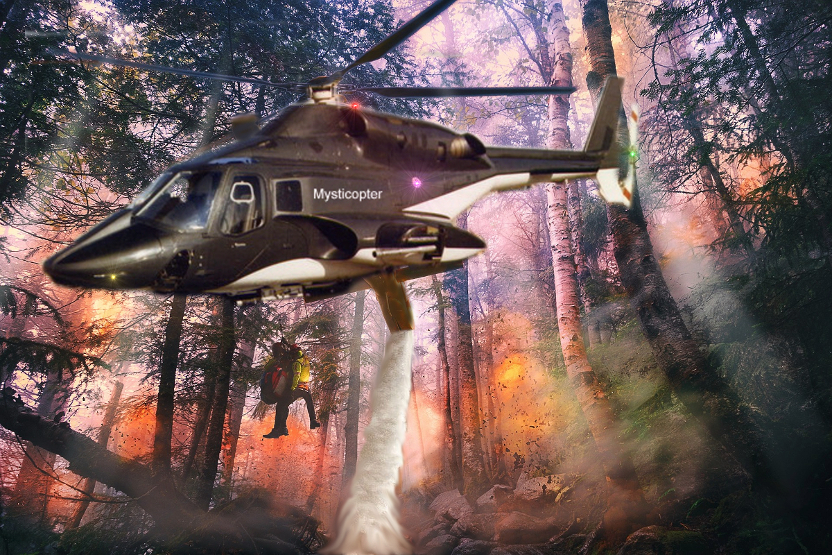 Mysticopter Fights Forest Fire And Saves Innocent Lives!