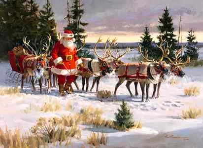 santa claus reindeer