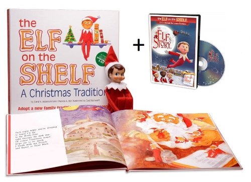 The Elf on the Shelf: A Christmas Tradition with North Pole Blue Eyed Boy Elf with Bonus DVD