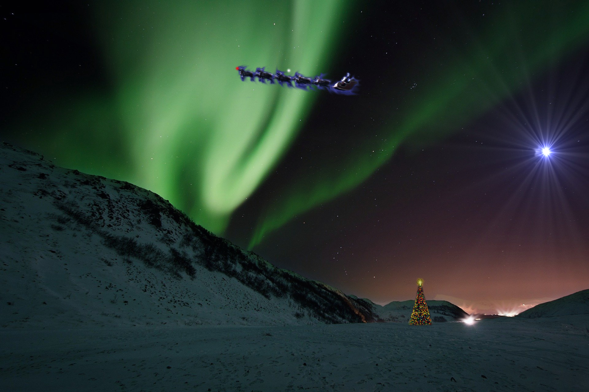 North Pole At Night
