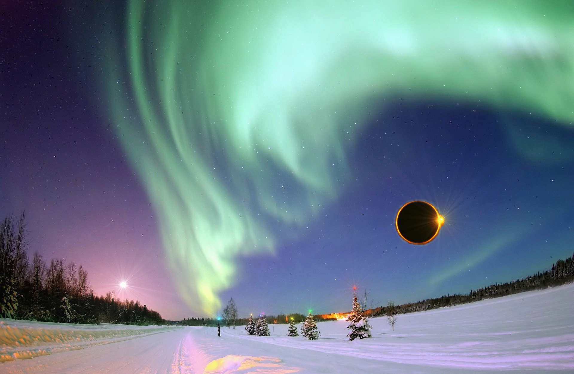 North Pole City Solar Eclipse