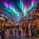 Happy North Pole City Cobblestone Streets