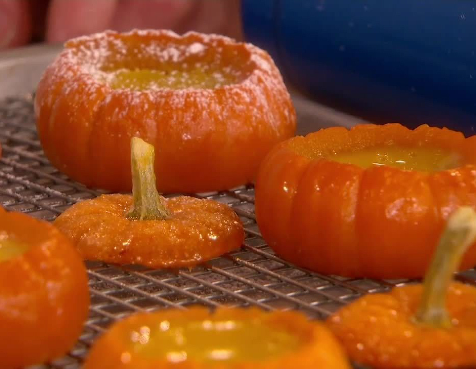 Halloween Thanksgiving Candied Dwarf Pumpkin Dessert