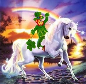 Leprechaun Riding Unicorn