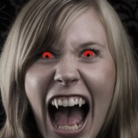 Angry Crimson Eyed Vampire