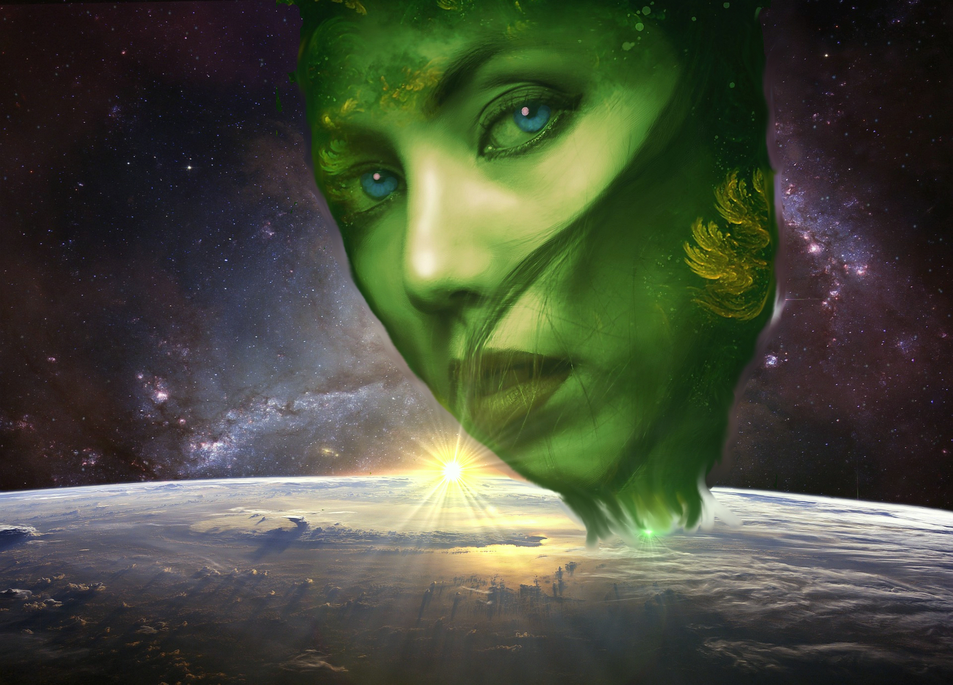 Goddess Gaia Spirit Watches Over Earth