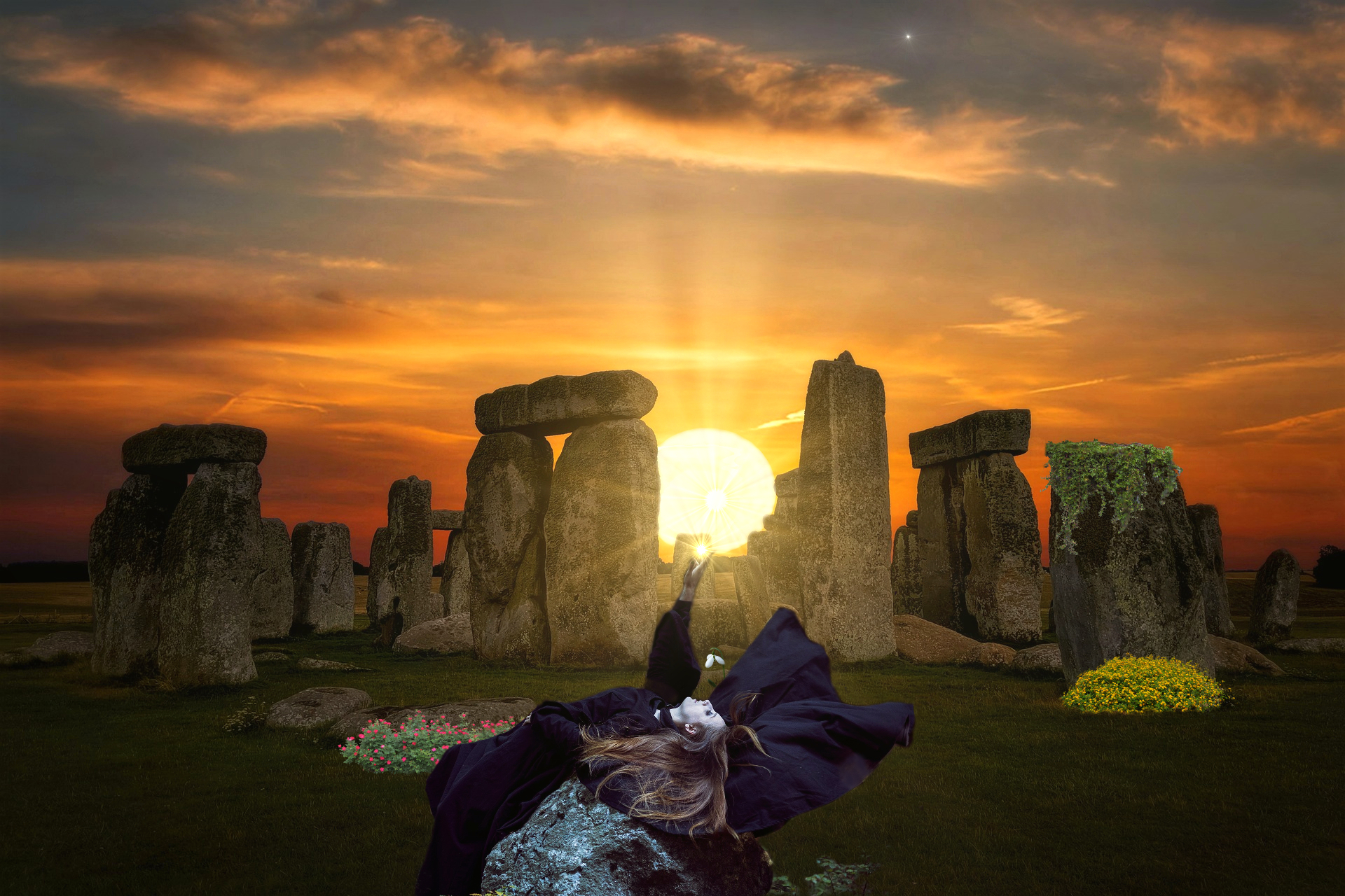 A Witch Of The Light Summons The Power Of The Sun At Stonehenge!