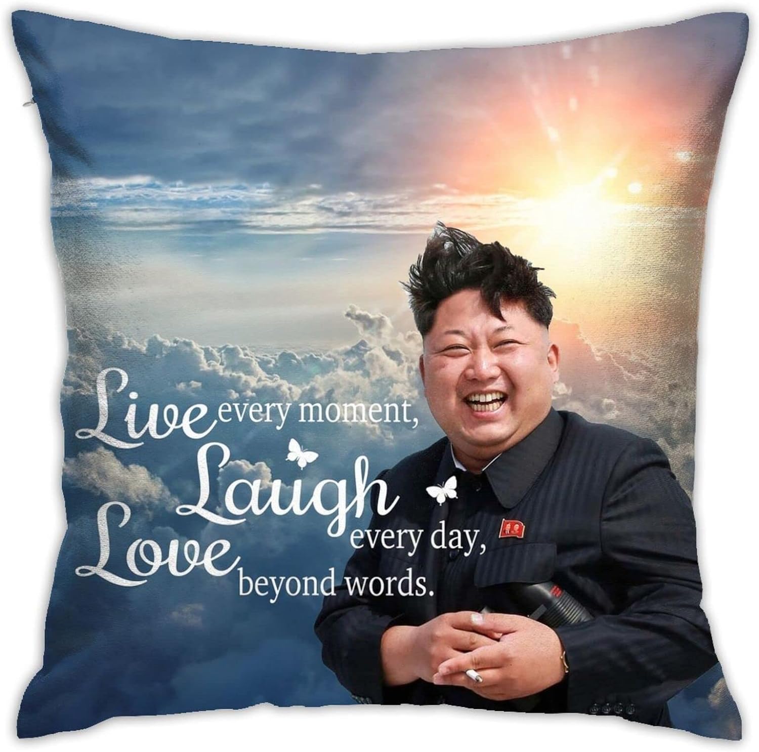 Kim Jong Un Throw Pillow