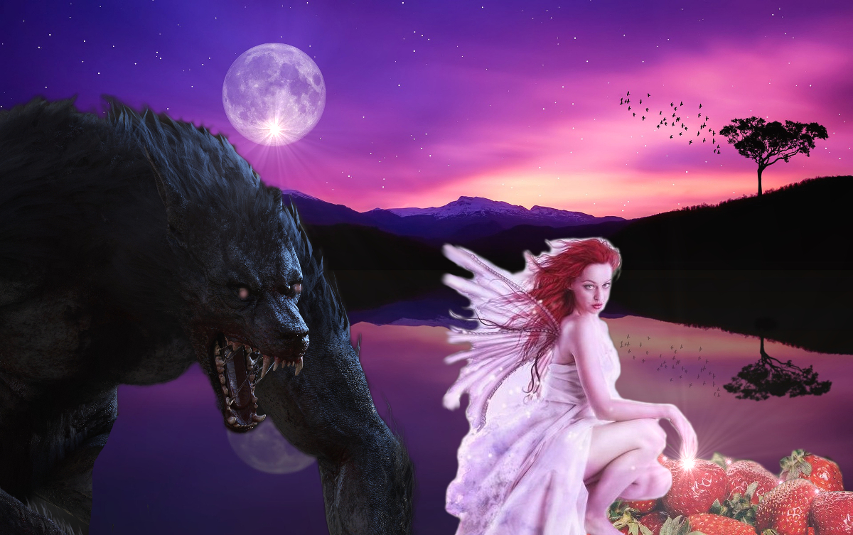 Werewolf Meets Fairy Under Strawberry Moon!