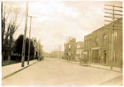 Main Street where the epic supernatural battle of Waynesville took place in 1907.